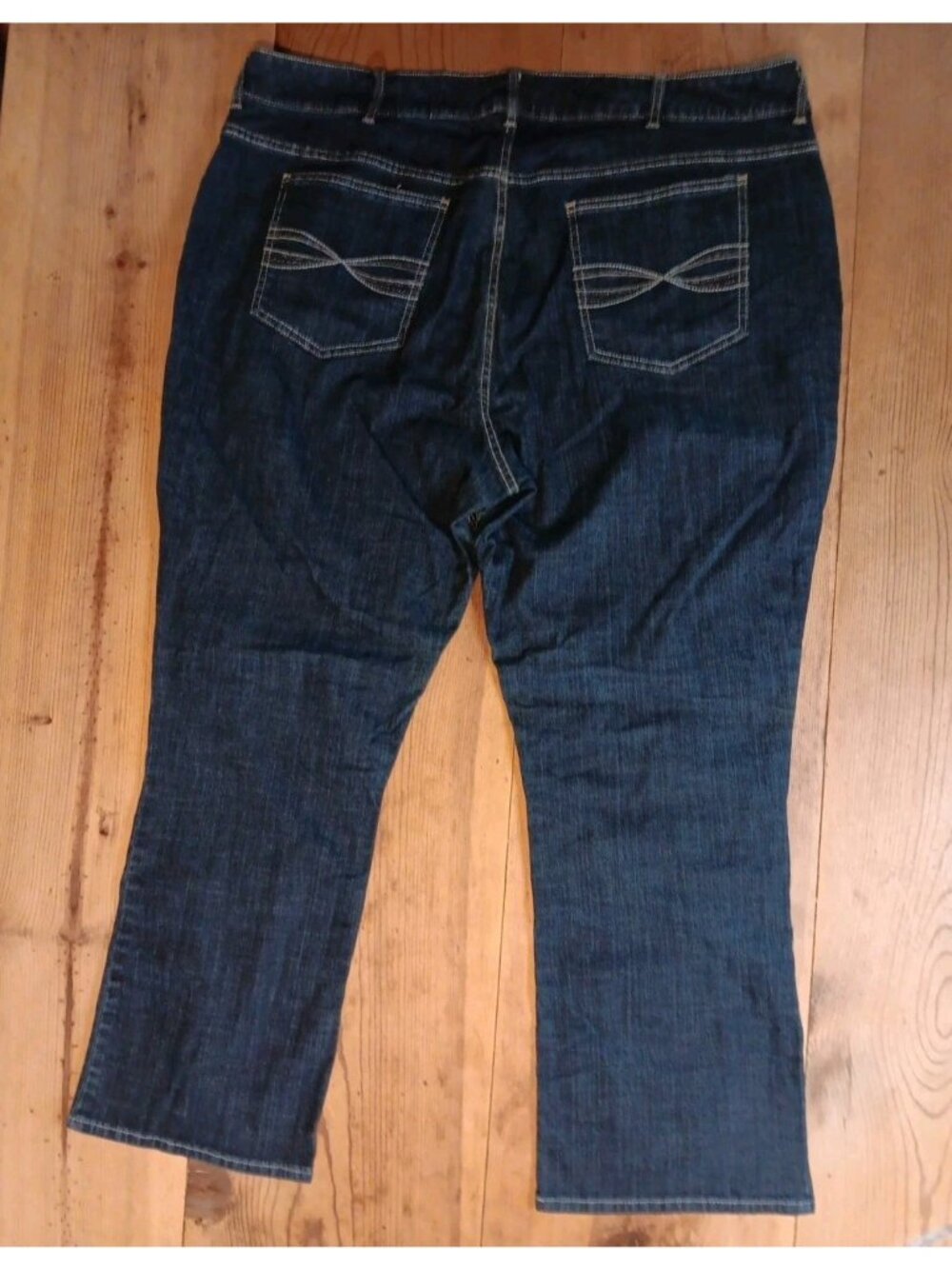 Vtg Lee Riders Midrise Bootcut Jeans Womens Plus Petite 24 WP Stretch Dark Wash
